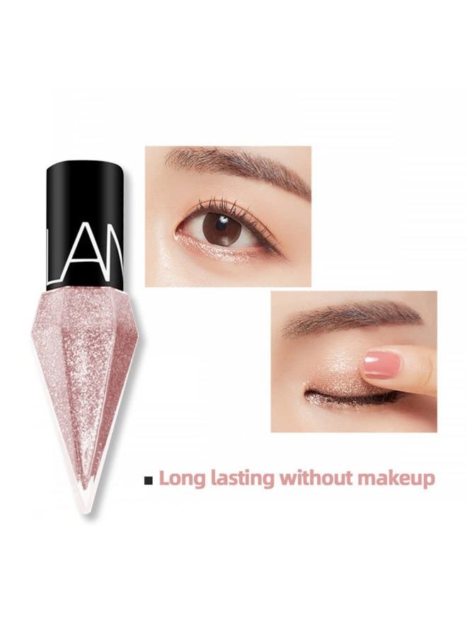 Glitter Liquid Eyeliner Colorful Set,5 Colors Metallic Shimmer White Silver Gold Diamond Eye Liner,Glitter Eyeliner Eyeshadow Shine,Waterproof Long Lasting Glow Sparkle Eye Makeup
