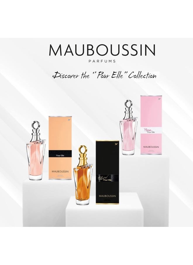 Rose Pour Elle 100ml (3.3 Fl Oz) - Eau de Parfum for Women - Floral, Fruity & Fresh Scents