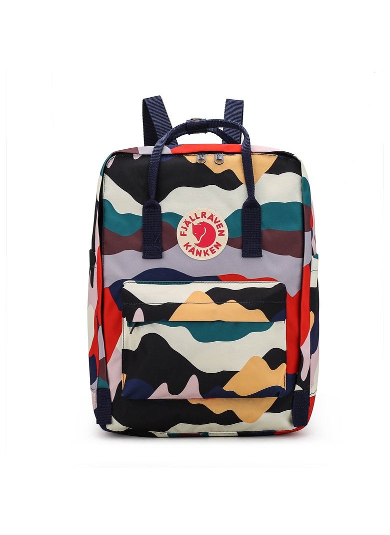Exquisite Pattern Backpack Men and Women Travel Classic Fashion Student Schoolbag Computer Bag 16L