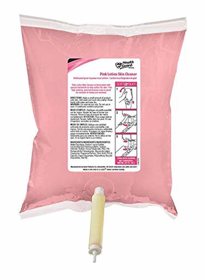 Pink Lotion Skin Cleaner, 800 mL Boxless Bag Refill, Health Guard 5665LBL, Pack of 4