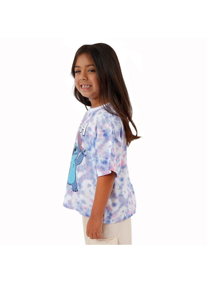 Lilo and Stitch T-Shirt | Tie Dye Stitch Clothing for Kids | T-Shirts for Girls | 6 Multicolored