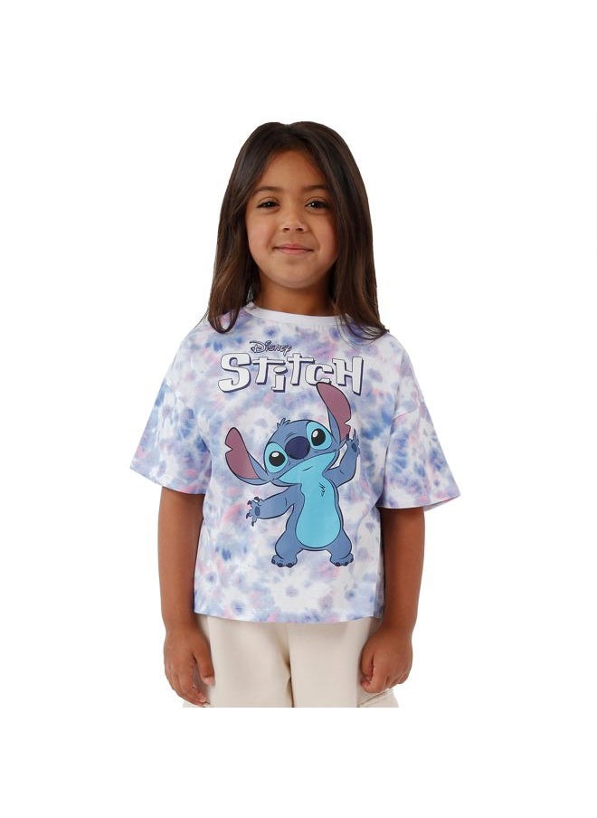 Lilo and Stitch T-Shirt | Tie Dye Stitch Clothing for Kids | T-Shirts for Girls | 6 Multicolored