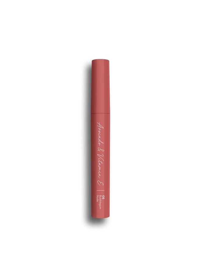Mamaearth Moisture Matte Lipstick (05 - Bubblegum Nude)| Infused with Vitamin E | 12-Hour Long Stay & 8-Hour Moisture Lock | Cruelty-Free & Smudge-Proof | 0.07 Oz/2g