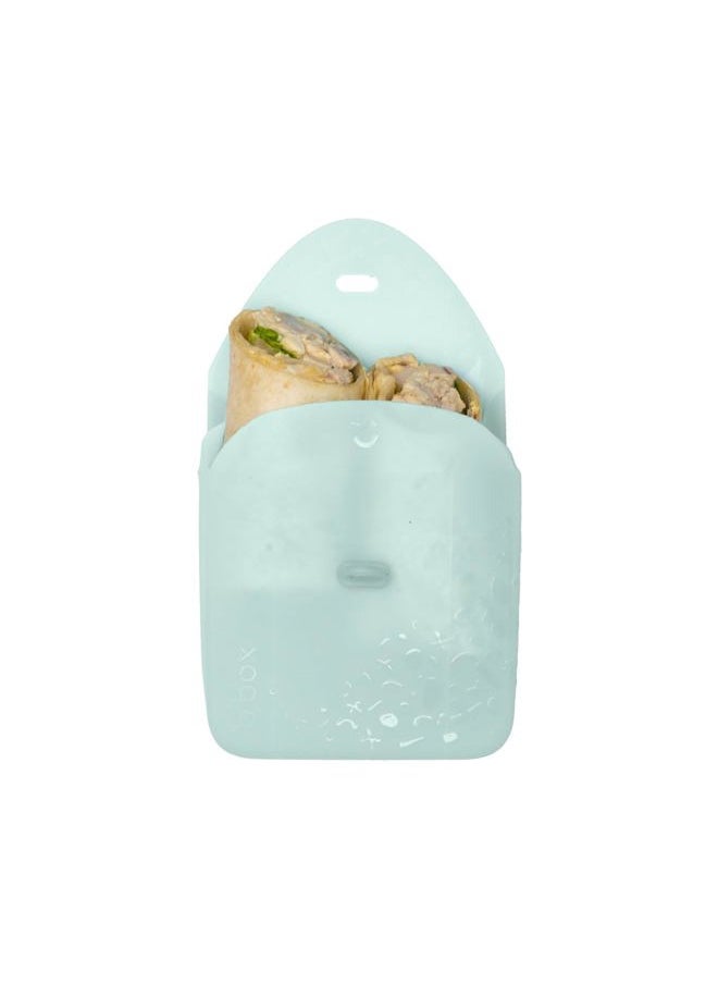 NEW Silicone Sandwich Pocket | Reusable Silicone Pouch, Bento Box Divider | Fits in Lunch Box | Microwave, Freezer & Dishwasher Safe | Food Meal Prep Storage Container (Ages 3+, Forest)