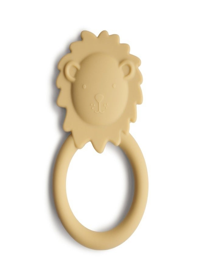 mushie Teether Lion Soft Yellow