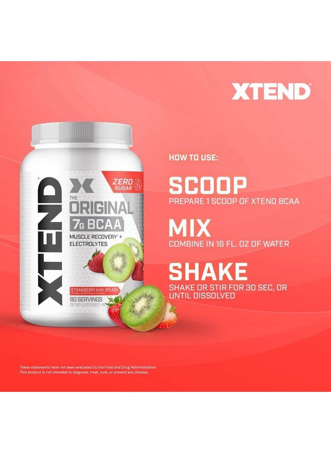 XTEND Original BCAA Powder 7g BCAA and 2.5g L-Glutamine, Sugar Free Post Workout Muscle Recovery Drink with Amino Acids for Men & Women, 90 Servings