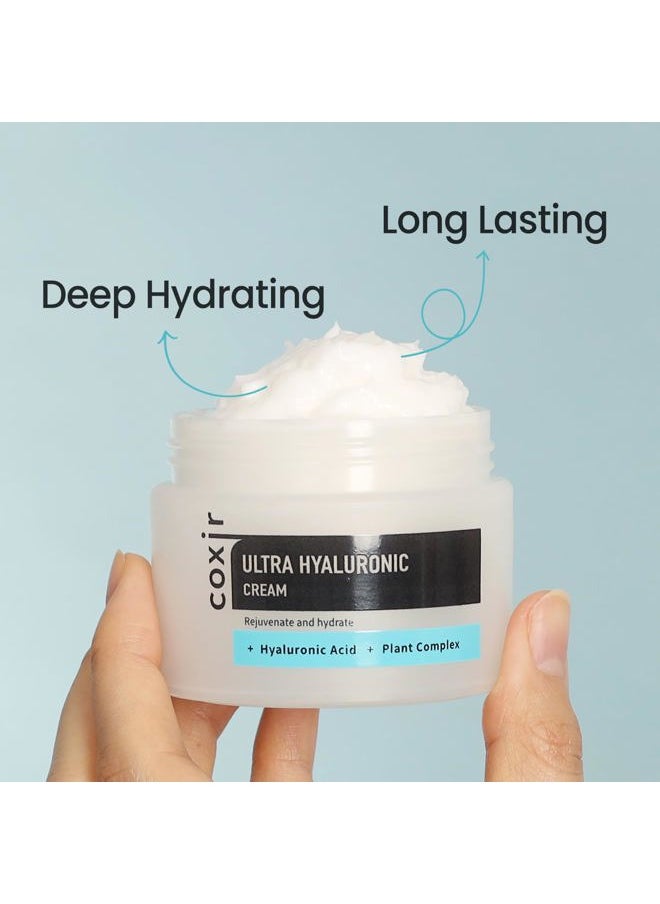 ULTRA HYALURONIC CREAM | Daily Facial Moisturizer for Dry, Dehydrated Skin l Hyaluronic Acid, Betaine, Plant Complex l Lightweight, Hydrating Moisturizing Cream [50ml /1.69 fl.oz.]