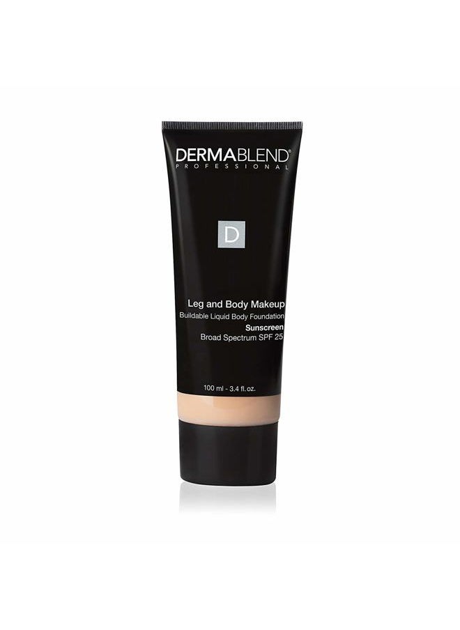 Leg and Body Makeup Foundation with SPF 25, 10N Fair Ivory, 3.4 Fl. Oz.