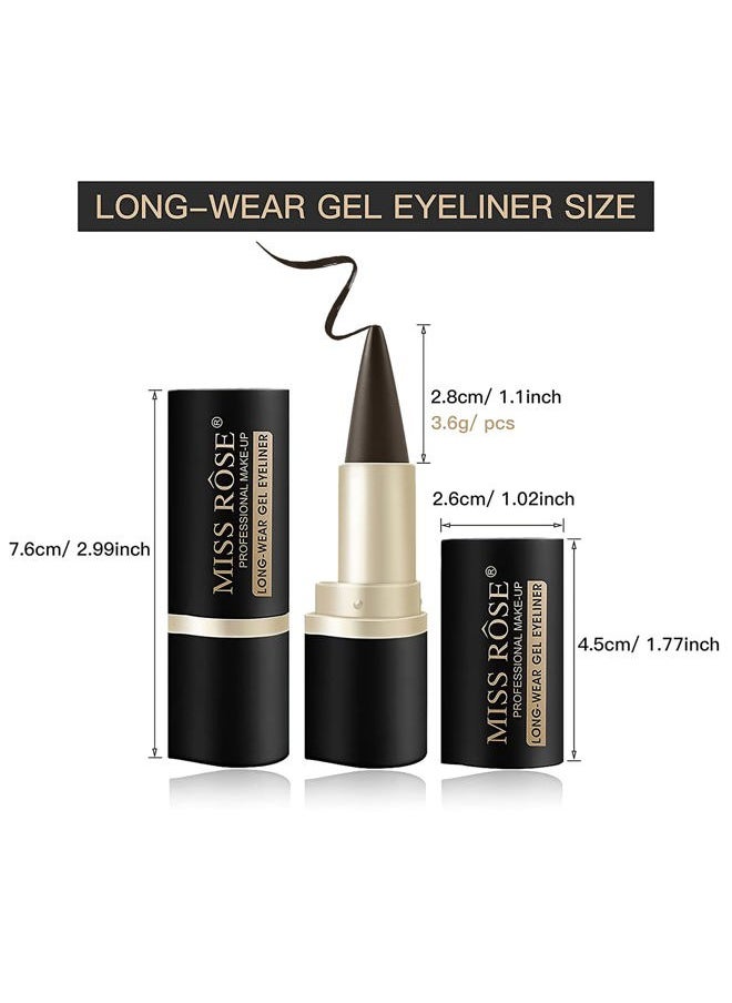 4 color Gel Eyeliner, Cream Eyeliner Tool Smudge Proof Eyeliner Pencil Matte Black Eyeliner Pencil Tattoo Eyeliner Pen Eyeliner Gel Stick Makeup Eye-liners for Women(4 color)