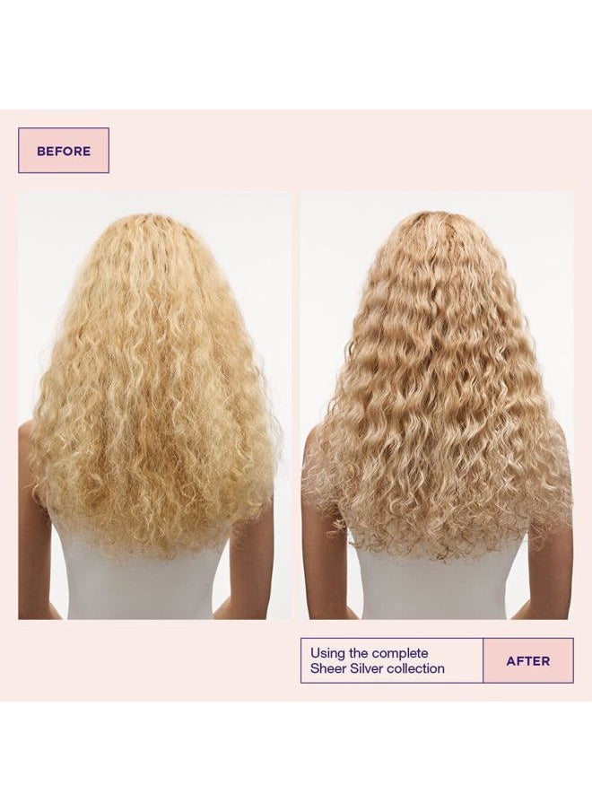 Sheer Silver, Conditioner 10.1 Fl Oz, Neutralizes Golden Shades, Violet Pigments Gives Cool Tone, 100% Vegan & Sulfate/Paraben free