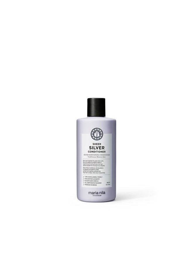 Sheer Silver, Conditioner 10.1 Fl Oz, Neutralizes Golden Shades, Violet Pigments Gives Cool Tone, 100% Vegan & Sulfate/Paraben free