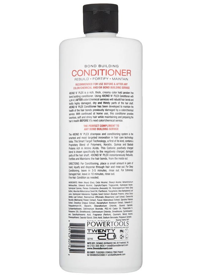 4BOND Bond Building Conditioner | Restore Damaged Hair | Contains Advanced Polymers, Keratin, Baobab & Quinoa Proteins (26 Fl Oz)