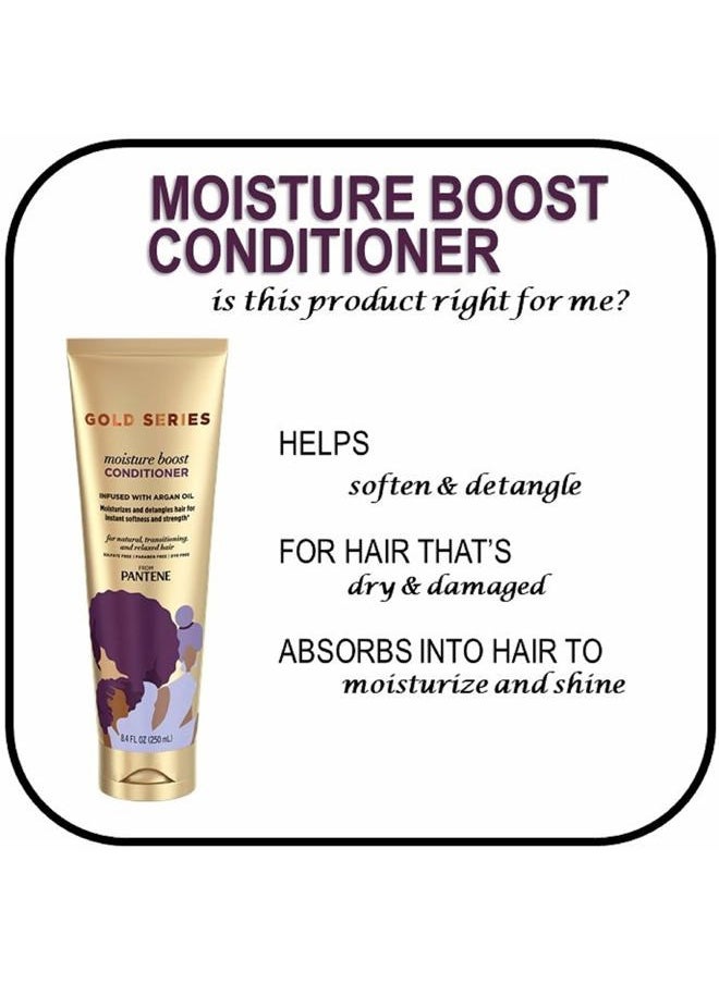 Pro-V Gold Series Moisture Boost Conditioner, for African American, Ethnic and Curly Hair Care, 8.4 fl oz (Pack of 12)