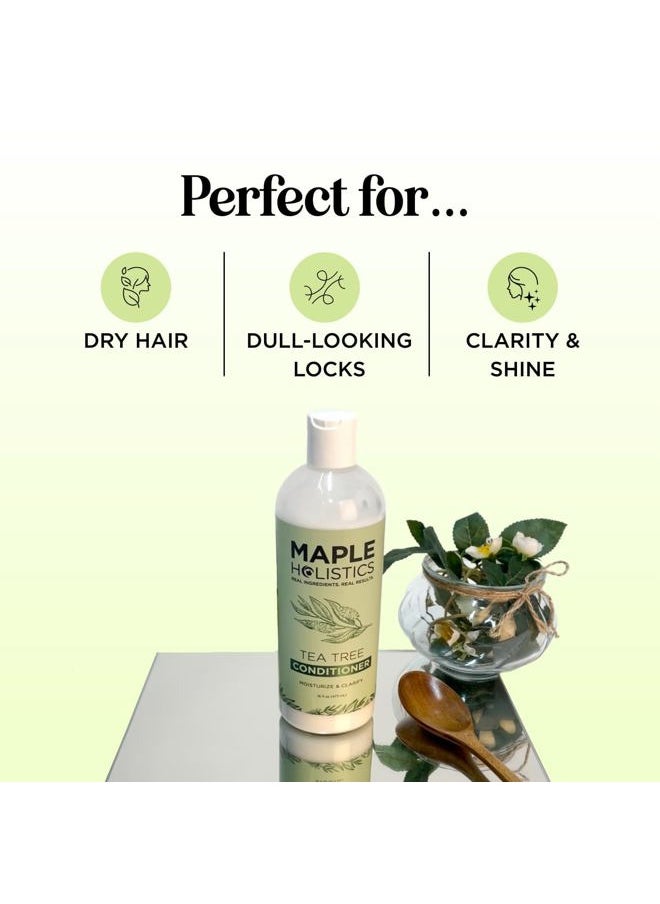 Tea Tree Conditioner for Dry Hair - Tea Tree Oil Conditioner for Oily Hair and Sulfate Free Conditioner for Dry Hair - Cleansing Conditioner and Tea Tree Dry Scalp Care with Tea Tree Oil for Hair