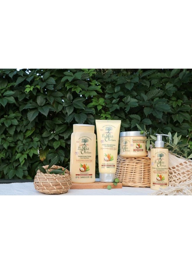 Nutrition Hair Conditioner - Olive, Shea, Argan Oils - Detangles And Repairs - Enhances Softness And Elasticity Of The Hair - Suitable For Dry And Damaged Hair - 6.76 Oz