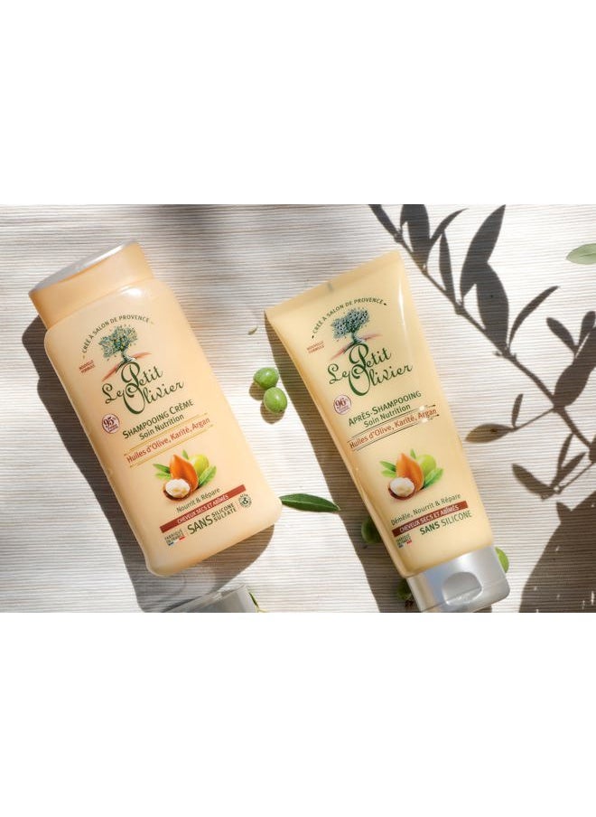 Nutrition Hair Conditioner - Olive, Shea, Argan Oils - Detangles And Repairs - Enhances Softness And Elasticity Of The Hair - Suitable For Dry And Damaged Hair - 6.76 Oz