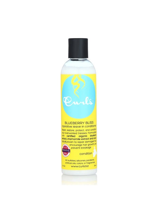 Blueberry Bliss Reparative Leave In Conditioner - 8 oz, Helps Repair Damage and Prevent Breakage, Conditioner for Curly Hair, Wavy, and Coily Hair Types