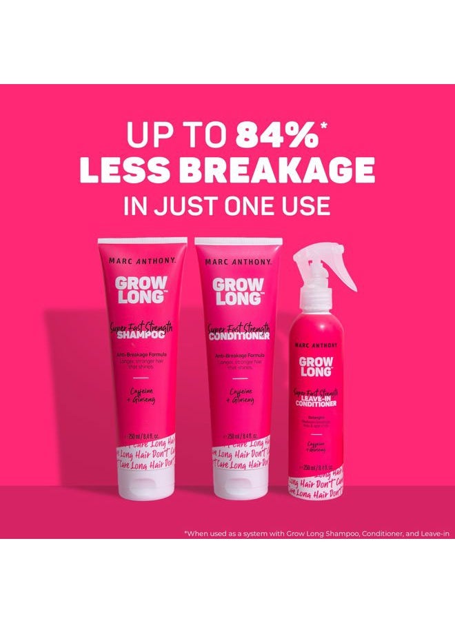 Strengthening Conditioner, Grow Long - Anti-Frizz, Anti-Breakage & Nourishing Formula For Split Ends, & Hair Growth - Biotin, Vitamin E, Caffeine & Ginseng for Dry & Damaged Hair