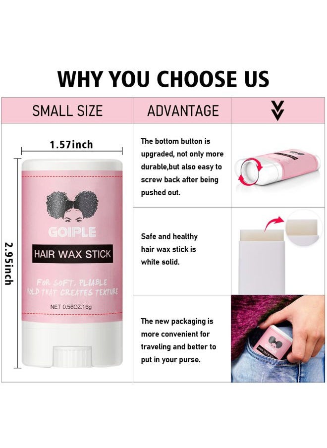 Wax Stick - Long-Lasting Styling Wax Pomade (2.7+0.56 oz) for Hair