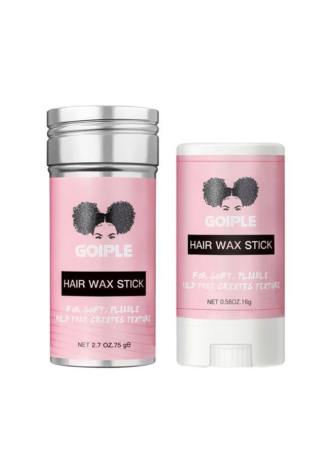Wax Stick - Long-Lasting Styling Wax Pomade (2.7+0.56 oz) for Hair