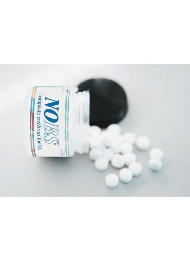 NOBS (No Bad Stuff) Toothpaste Tablets - Nano Hydroxyapatite, Fluoride & Plastic Free, Eco & Travel Friendly - Remineralize with NHA (1 Month)