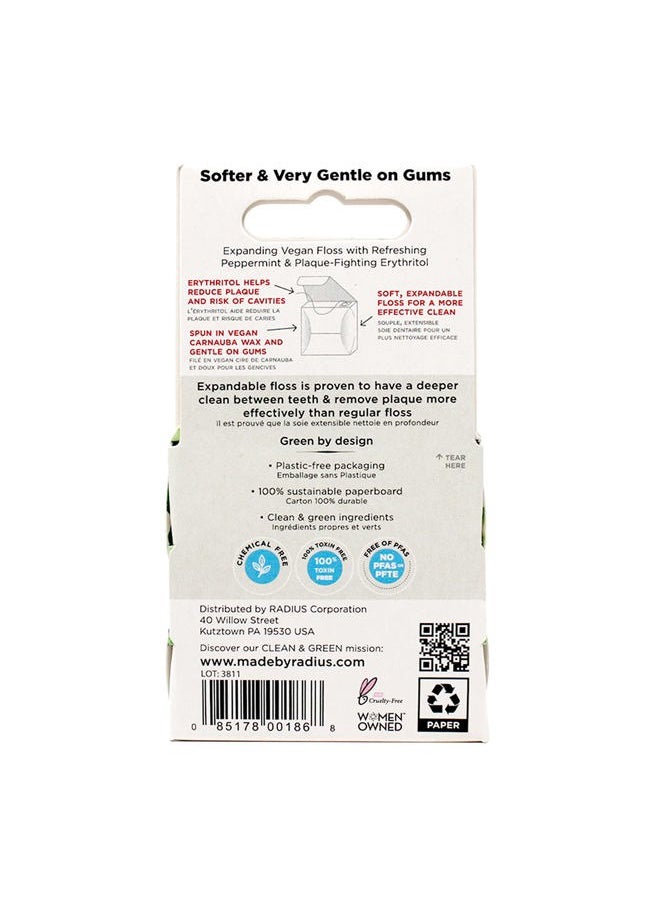 Vanilla Mint Dental Floss 55 Yards Vegan & Non-Toxic Oral Care Boost & Designed to Help Fight Plaque - Pack of 2