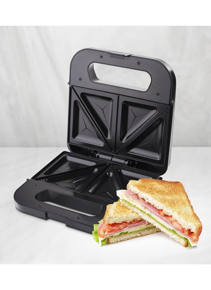 UFESA Sandwich Maker 900W, Non-stick Plates, Perfect Sealing, 2 Sandwiches, BPA Free, Stainless Steel/Plastic, Safety lock for the plates