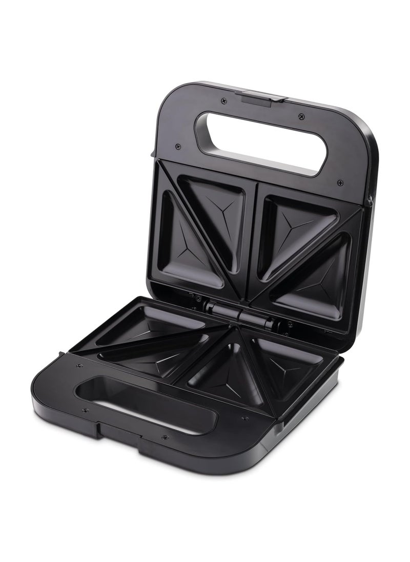 UFESA Sandwich Maker 900W, Non-stick Plates, Perfect Sealing, 2 Sandwiches, BPA Free, Stainless Steel/Plastic, Safety lock for the plates