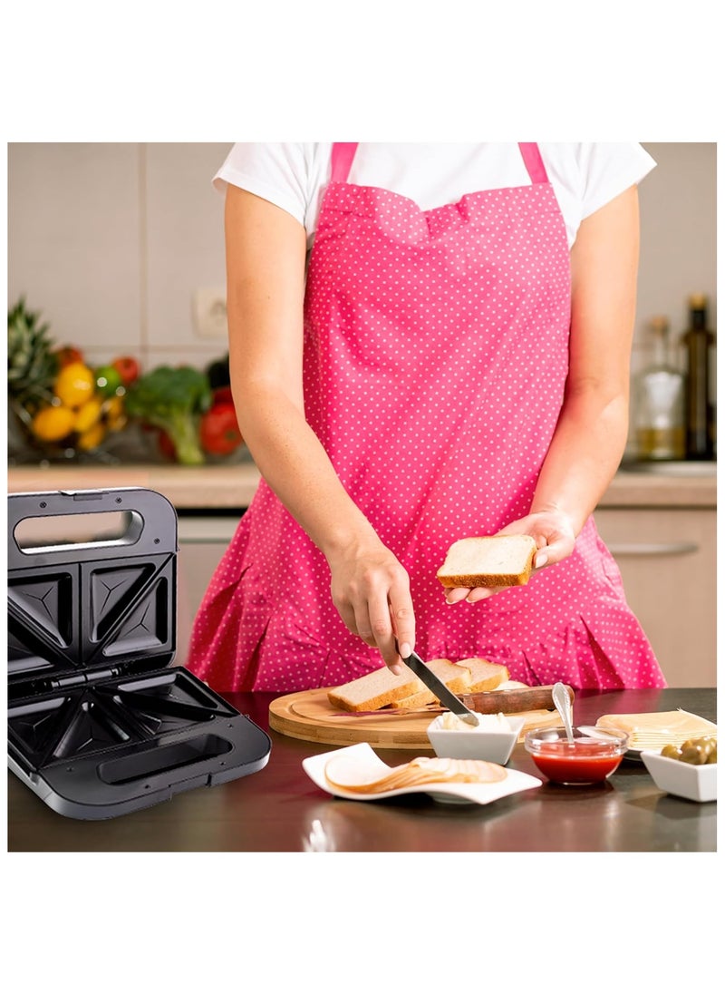 UFESA Sandwich Maker 900W, Non-stick Plates, Perfect Sealing, 2 Sandwiches, BPA Free, Stainless Steel/Plastic, Safety lock for the plates