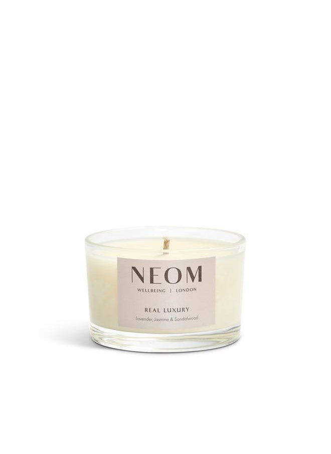 NEOM - Candle, Travel Size | Lavender, Jasmine & Rosewood | Scented Candles for On-The-Go | Luxury Aromatherapy Candles | Essential Oil Candle | Tranquil & Relax | Signature De-Stress Scent