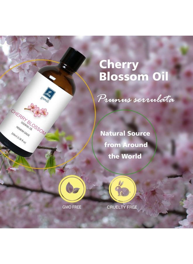 GM Gumili Cherry Blossom Essential Oil, Fragrance Oil for Candle Soap Making, Perfume for Women, Gift for Her - 3.38 Fl Oz 100ml