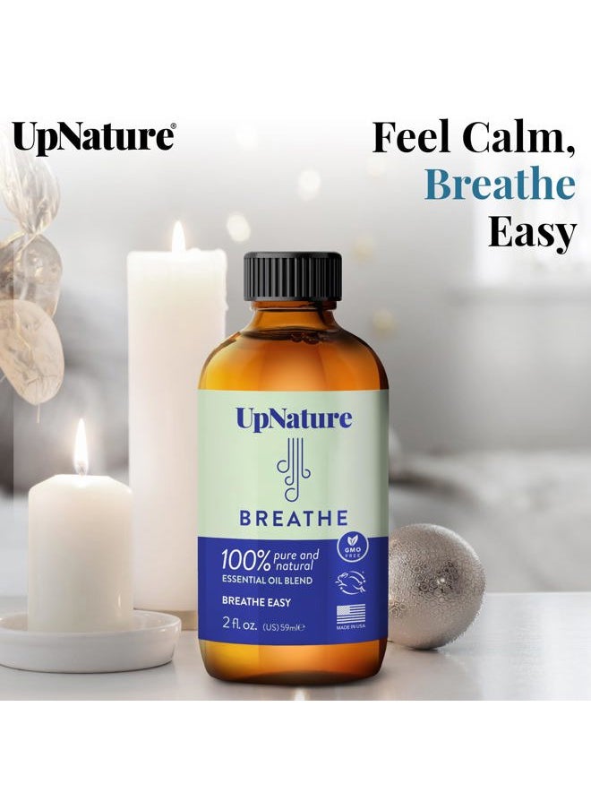Breathe Essential Oil for Diffusers for Home - Huge 2oz - Essential Oils for Humidifiers Respiratory Blend