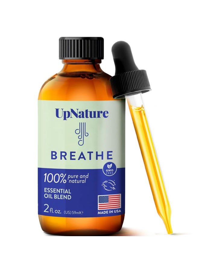 Breathe Essential Oil for Diffusers for Home - Huge 2oz - Essential Oils for Humidifiers Respiratory Blend