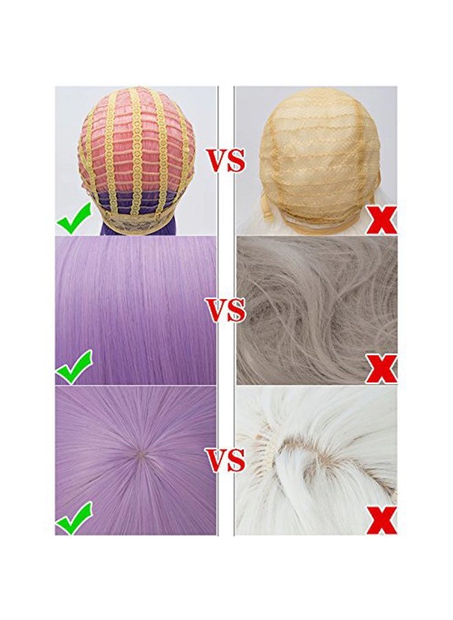 SL Blonde Pigtails Wig for Klee Cosplay Costume Straight Anime Golden Ponytails Hair Wigs with Twin Ponytails Bangs + Cap