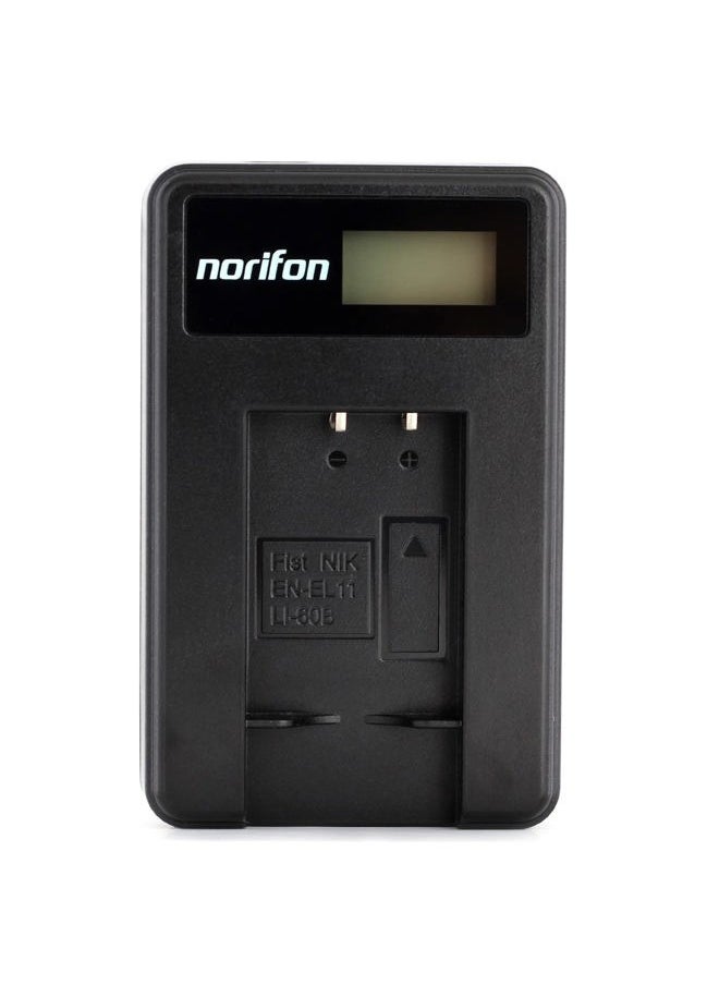 EN-EL11 LCD USB Charger for Nikon Coolpix S550, Coolpix S560 Camera and More, Black (EN-EL11-L)