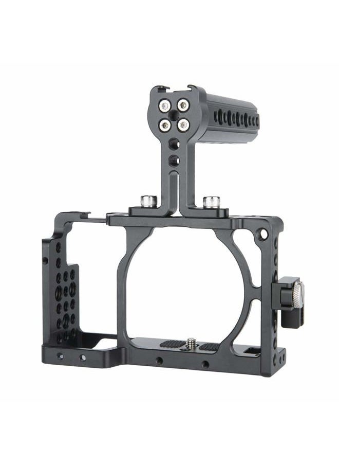 Camera Cage Kit for Sony A6400/ A6100/ A6300/ A6000, with Cheese Top Handle Cable Lock Clamp