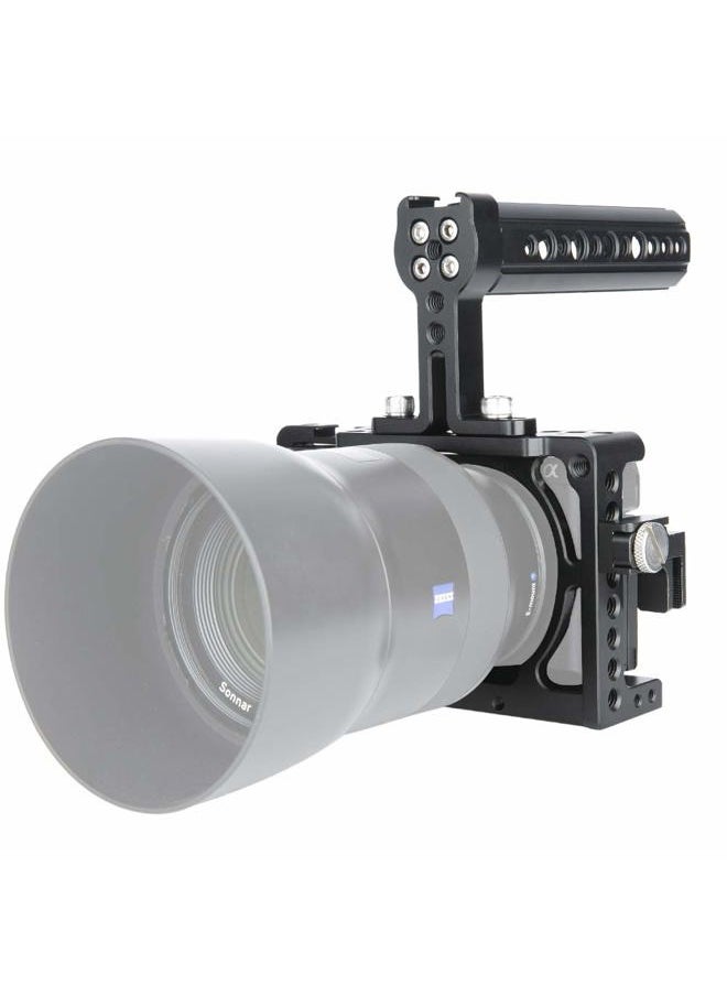 Camera Cage Kit for Sony A6400/ A6100/ A6300/ A6000, with Cheese Top Handle Cable Lock Clamp