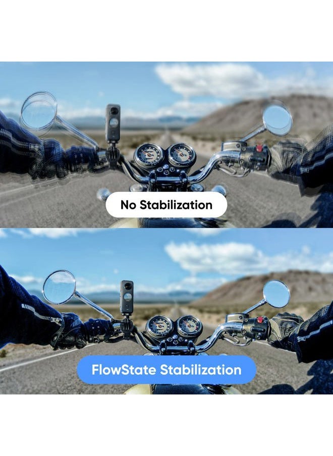 ONE X2 360 Degree Waterproof Action Camera, 5.7K 360, Stabilization, Touch Screen, AI Editing, Live Streaming, Webcam, Voice Control
