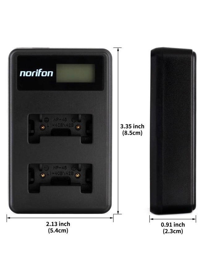 LI-40B Dual Channel LCD USB Charger for Olympus D-720, FE-230, FE-340, FE-280, FE-20, Stylus 710, 790SW, 770SW, 7010, 760, 720SW, VR-320, VR-310, X-935, X-905 Camera and More, LI-40B-DL