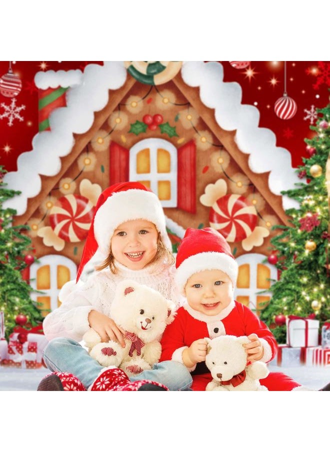 Christmas Gingerbread House Backdrop for Photography Winter Merry Xmas Tree Background Santa Baby Shower Birthday Party Decor Banner Supplies Photo Booth Favor Gift Prop 82