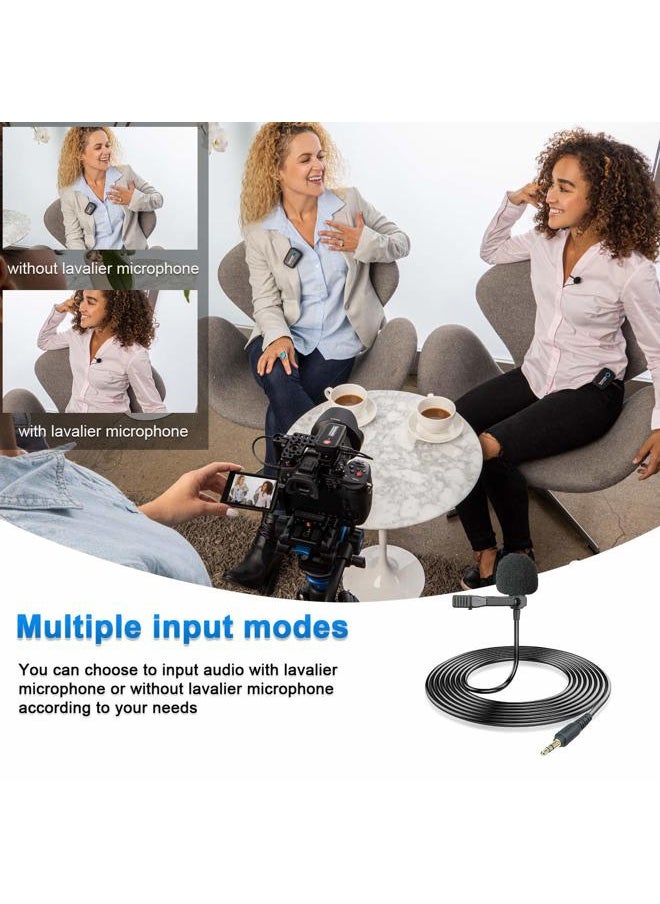 Portable 2.4GHz Wireless Microphone System, Blink500 Ultracompact Dual-Channel Wireless Mic for Smartphone DSLR Camera Tablets Mirrorless for YouTube Facebook Live Vlogging Video Recording