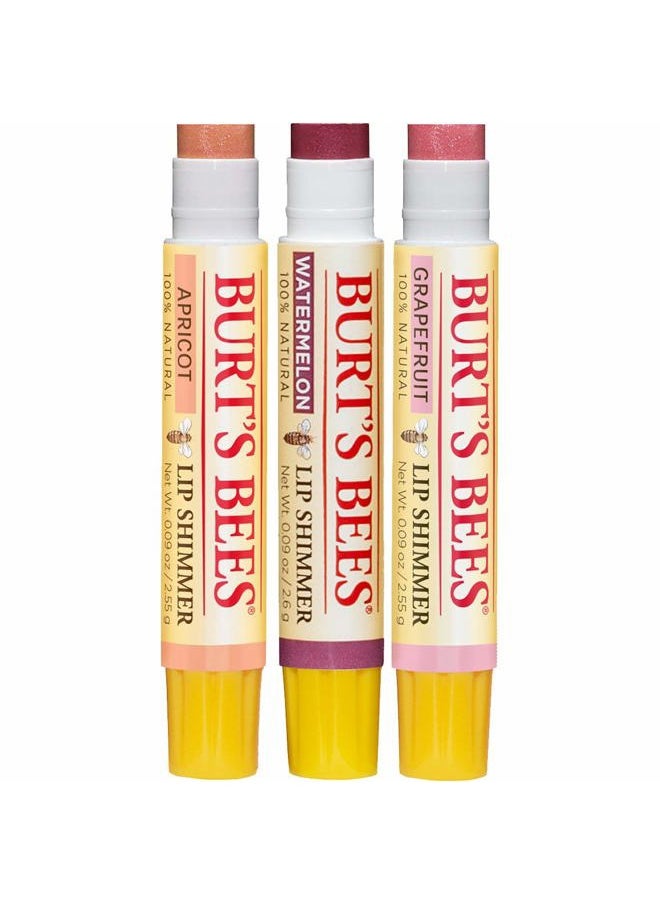 Kissable Color Holiday Gift Set, 3 Lip Shimmers in Gift Box - Cool Collection in Watermelon, Apricot and Grapefruit