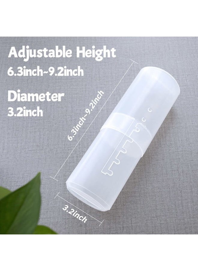 Retractable Makeup Brush Holders, Brushes Organizer Plastic Clear Travel Makeup Brush Case Brushes Container Cup Dustproof Storage for Women and Girls Makeup Artist