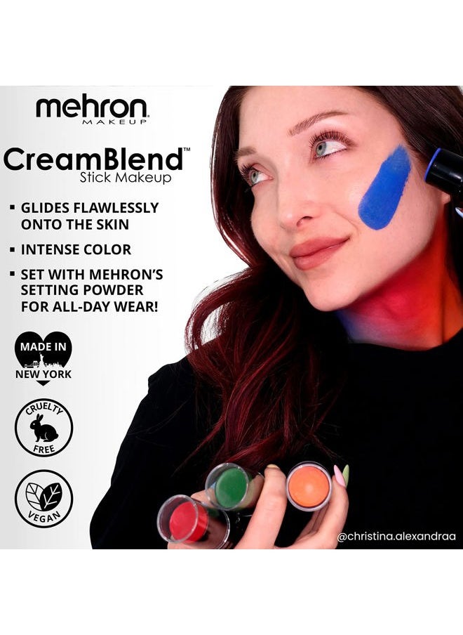 Makeup CreamBlend Stick | Face Paint, Body Paint, & Foundation Cream Makeup | Perfect for Halloween .75 oz (21 g) (Black)