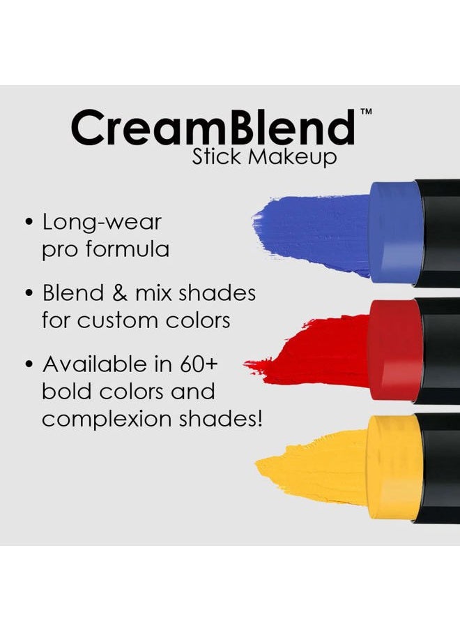 Makeup CreamBlend Stick | Face Paint, Body Paint, & Foundation Cream Makeup | Perfect for Halloween .75 oz (21 g) (Black)