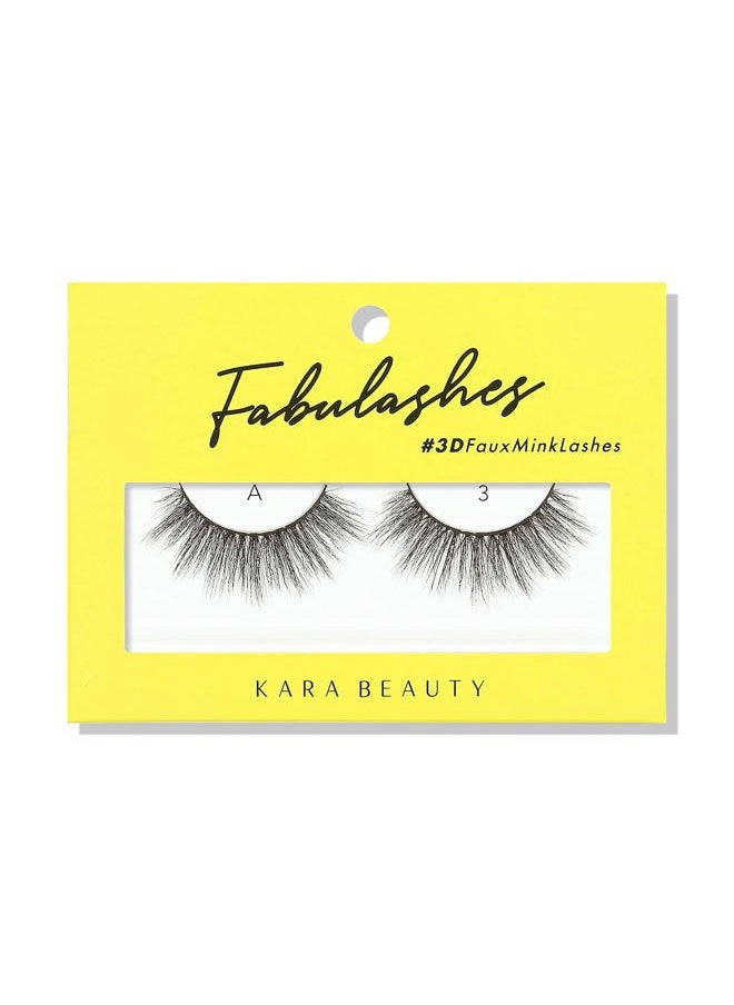 KARA BEAUTY FABULASHES 3D Faux Mink False Eyelashes - Style A3