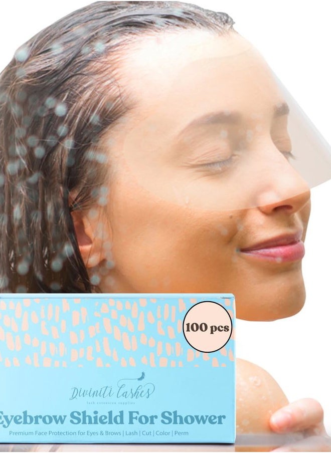 Eyelash Shield Shower Visor For Adults - 100 Eye Shields for After Surgery Shampoo, Microblading Supplies Permanent Makeup Supplies - Lash Guard - Eyelash Protector - Eye Shield After Cataract Surgery