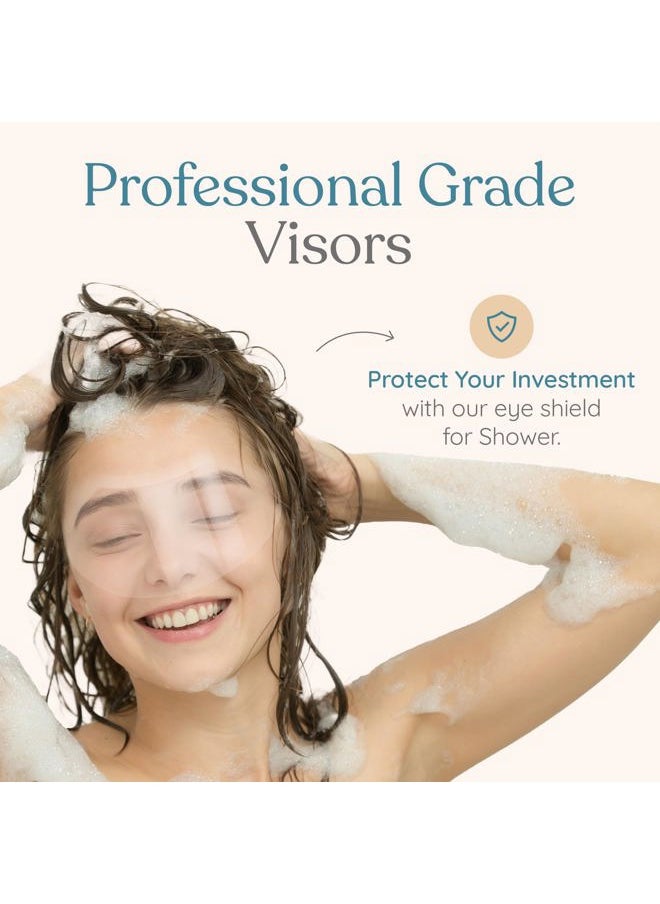 Eyelash Shield Shower Visor For Adults - 100 Eye Shields for After Surgery Shampoo, Microblading Supplies Permanent Makeup Supplies - Lash Guard - Eyelash Protector - Eye Shield After Cataract Surgery