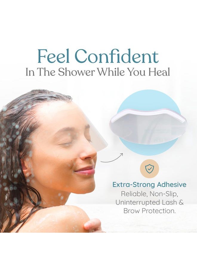 Eyelash Shield Shower Visor For Adults - 100 Eye Shields for After Surgery Shampoo, Microblading Supplies Permanent Makeup Supplies - Lash Guard - Eyelash Protector - Eye Shield After Cataract Surgery