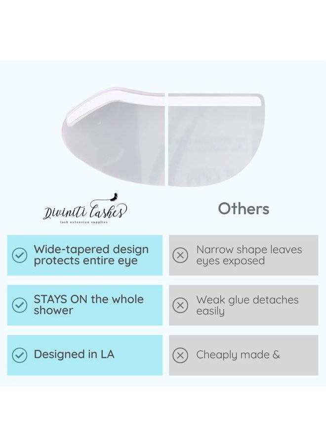 Eyelash Shield Shower Visor For Adults - 100 Eye Shields for After Surgery Shampoo, Microblading Supplies Permanent Makeup Supplies - Lash Guard - Eyelash Protector - Eye Shield After Cataract Surgery